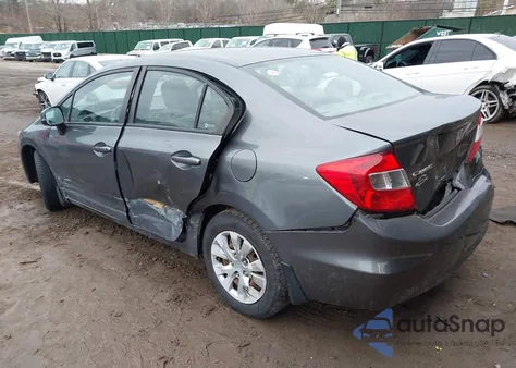 2012 Honda Civic Lx из США, поврежденный, VIN 19XFB2F51CE103605